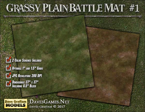 Grassy Plain Battle Mat #1