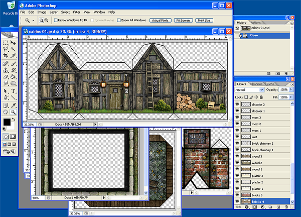 Rustic Cabins Set #1